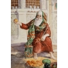 Grande Paire de Plaques Orientalistes en Porcelaine Polychrome Napoléon III | Biron Grande Paire de Plaques Orientalistes en Porcelaine Polychrome Napoléon III