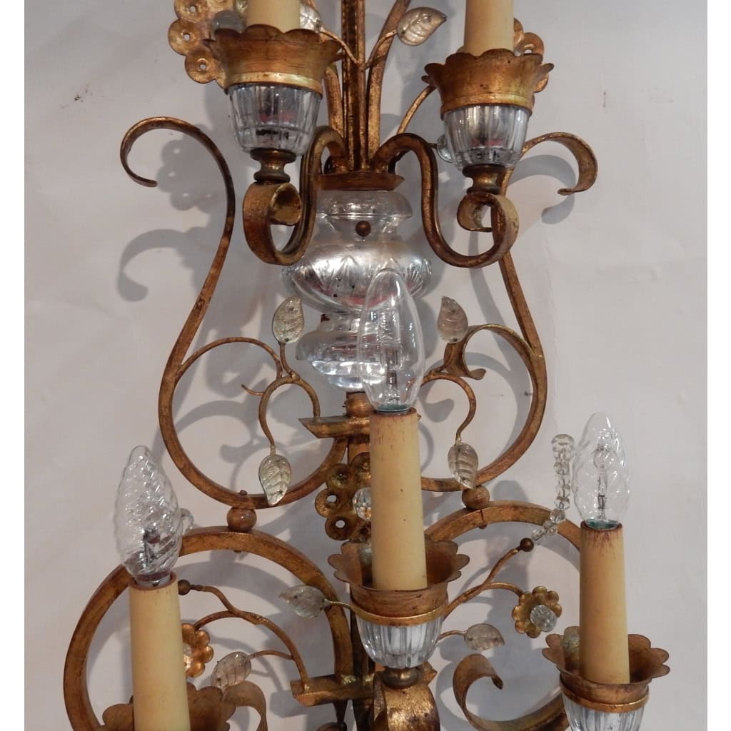 1970′ Applique Style Maison Baguès Ou Banci 5 Lampes | Biron 1970′ Applique Style Maison Baguès Ou Banci 5 Lampes