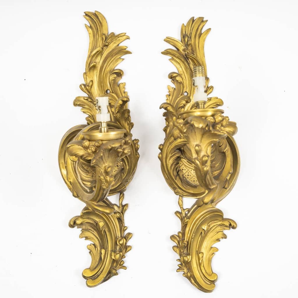 Paire d’appliques bronze style Régence | Biron ||||||||