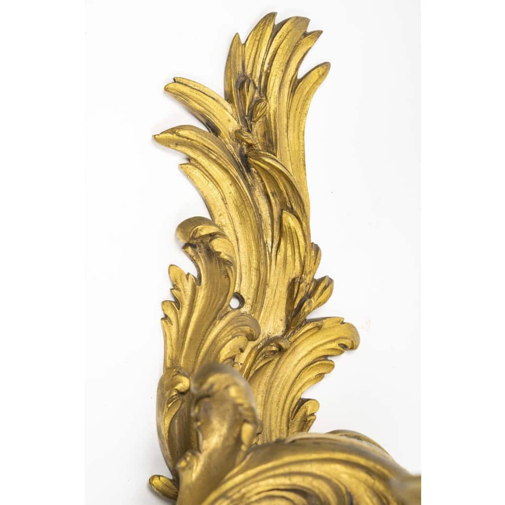 Paire d’appliques bronze style Régence | Biron Paire d’appliques bronze style Régence