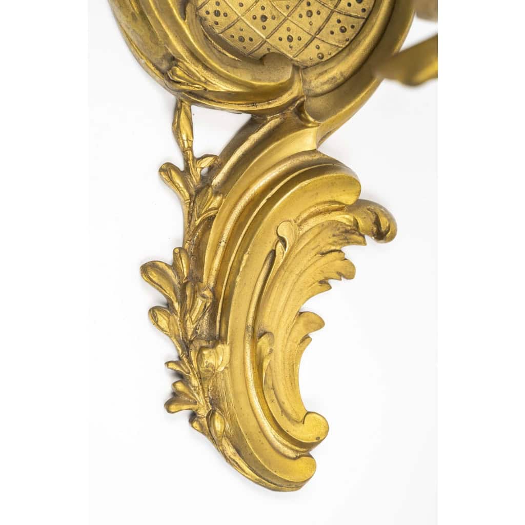 Paire d’appliques bronze style Régence | Biron Paire d’appliques bronze style Régence
