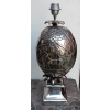 1950/70 Lampe Ananas Décor Animaux Métal Argenté | Biron 1950/70 Lampe Ananas Décor Animaux Métal Argenté