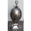 1950/70 Lampe Ananas Décor Animaux Métal Argenté | Biron 1950/70 Lampe Ananas Décor Animaux Métal Argenté