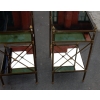 1950/70′ Paire d’Étagères en Laiton à 3 Niveaux Maison Baguès à Croisillons Plateaux Miroirs Vieillis 15