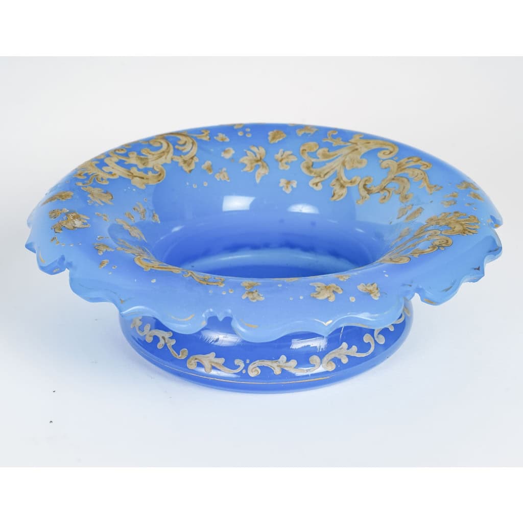 Opaline pair de coupe émaillé | Biron Opaline pair de coupe émaillé