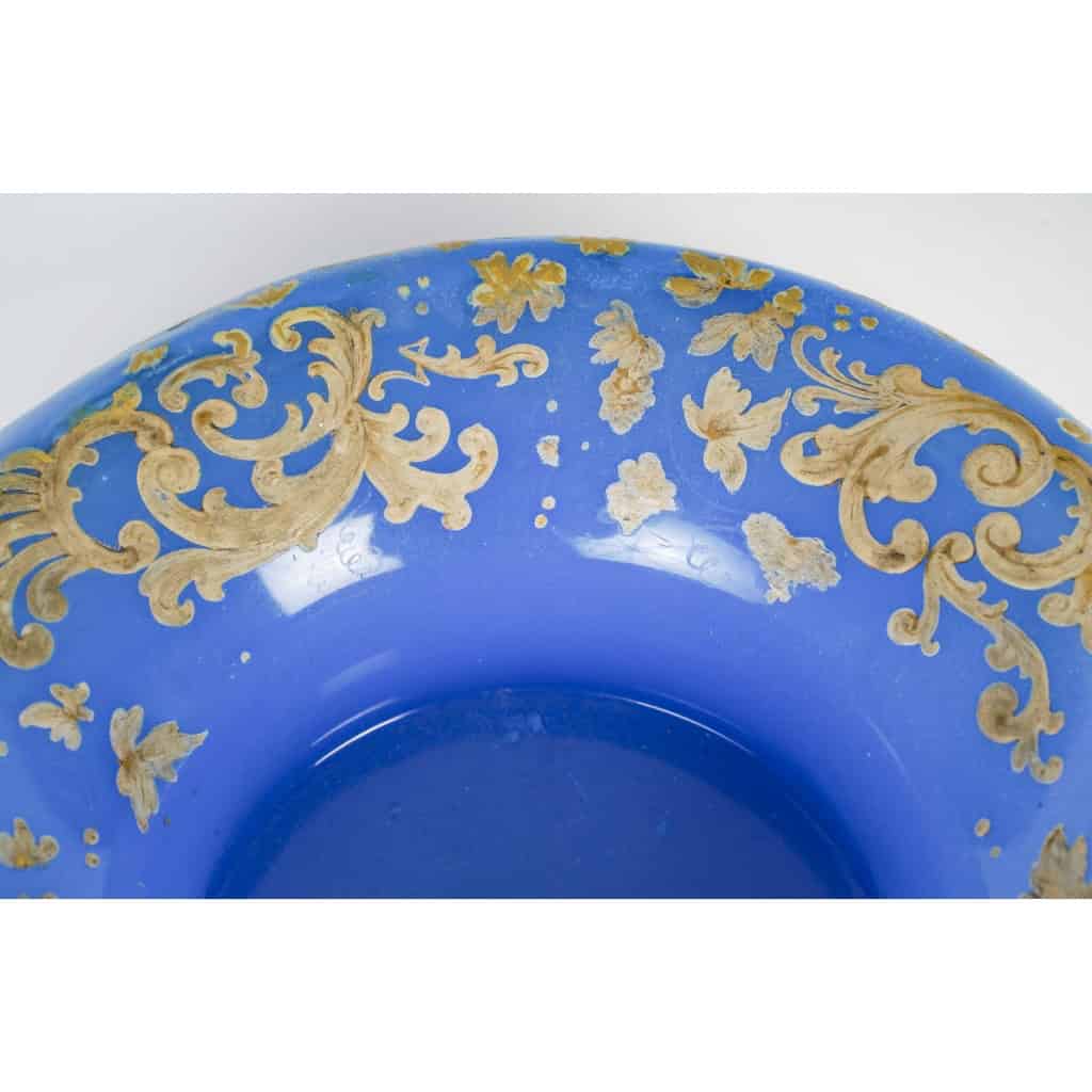 Opaline pair de coupe émaillé | Biron Opaline pair de coupe émaillé