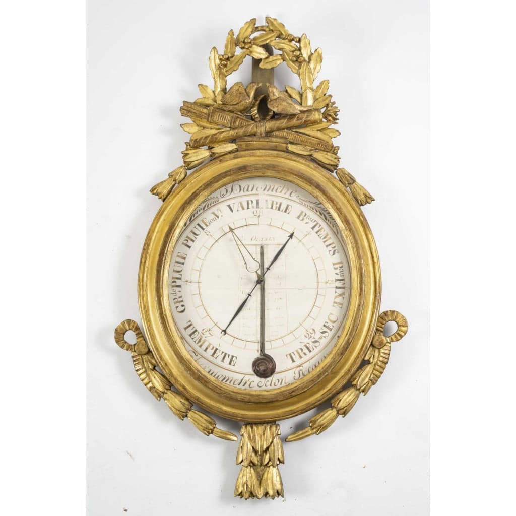 Baromètre – thermomètre d’époque Louis XVI (1774 – 1793). | Biron |||||
