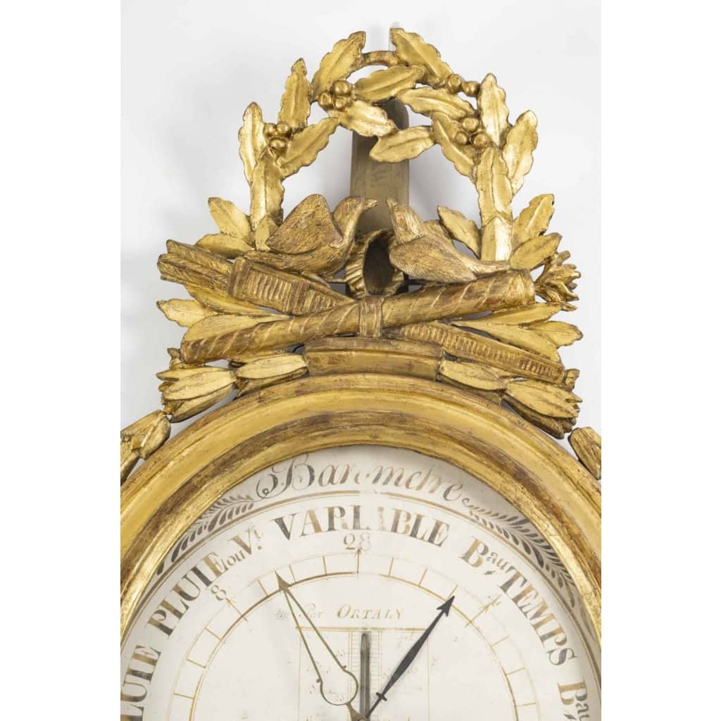 Baromètre – thermomètre d’époque Louis XVI (1774 – 1793). | Biron Baromètre - thermomètre d'époque Louis XVI (1774 - 1793).