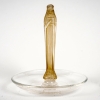  Cendrier Baguier « Clos Sainte Odile » verre blanc patiné sépia de René LALIQUE | Biron ||||||||