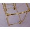 1970/80′ Paire de Tables en Bronze Doré à 2 Niveaux Style Art Nouveau Plateaux Verre et Opaline