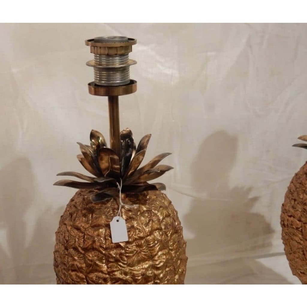 1970′ Paire de Lampes Ananas | Biron 1970′ Paire de Lampes Ananas