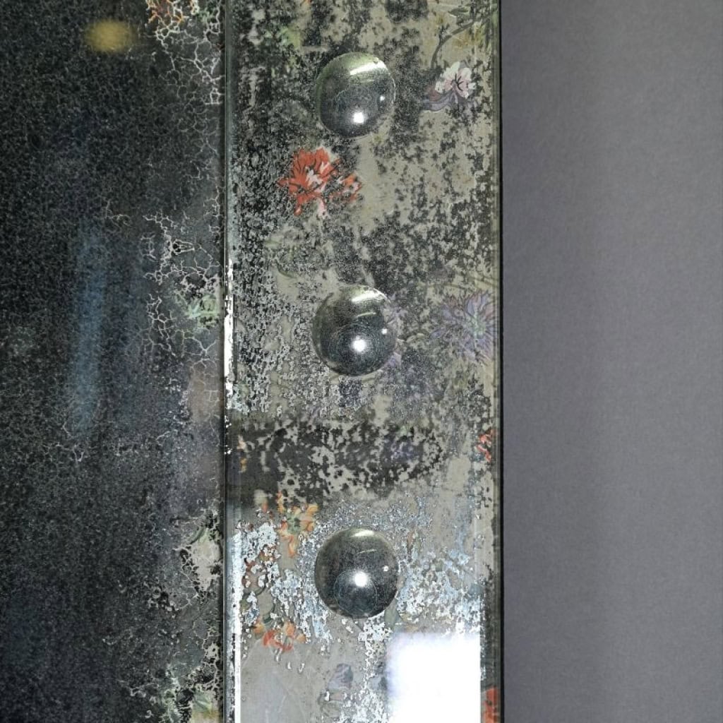 Miroir Eglomisé de Style Art Déco, XXIème Siècle. | Biron Miroir Eglomisé de Style Art Déco, XXIème Siècle.
