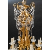 Important lustre en bronze doré et cristaux