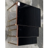 1970′ Tables Gigognes Maison Baguès, 3 Plateaux Miroir Noir et Montants Cannelés 14