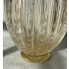 1970′ Vase Cristal Murano Avec Paillons D’Or Signés Murano Alberto Dama