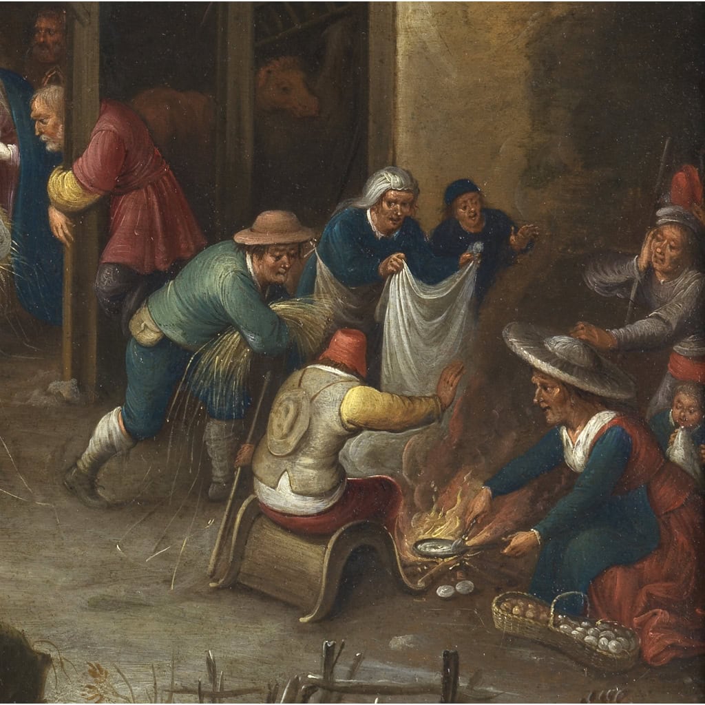 L’Adoration des bergers – Anvers, première moitié du 17e siècle. | Biron L’Adoration des bergers – Anvers, première moitié du 17e siècle.