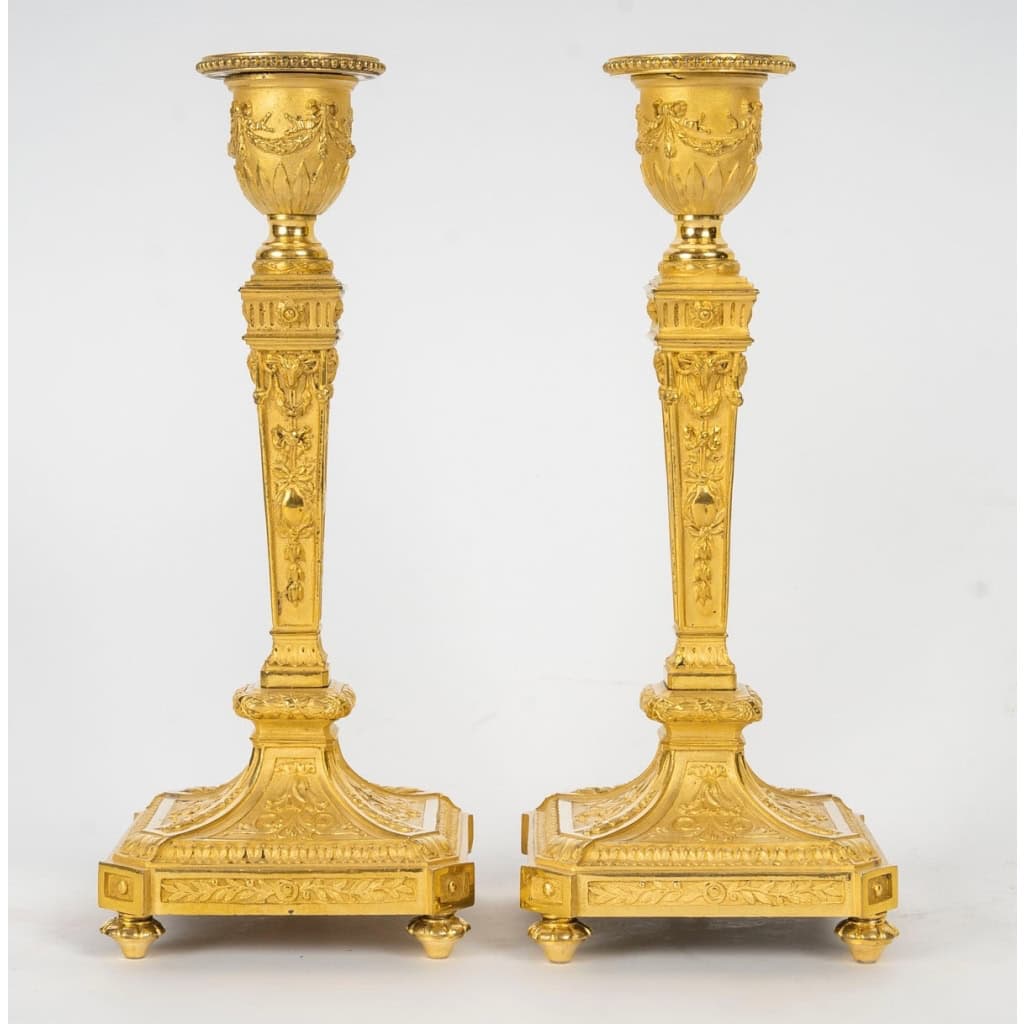 Paire de Flambeaux XIXème Siècle | Biron Paire de Flambeaux XIXème Siècle