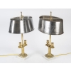 Paire de Bougeoirs Montés en Lampe à Poser, XIXème Siècle, Epoque Napoléon III .