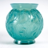 Vase « Le Mans » verre turquoise de René LALIQUE | Biron |||||