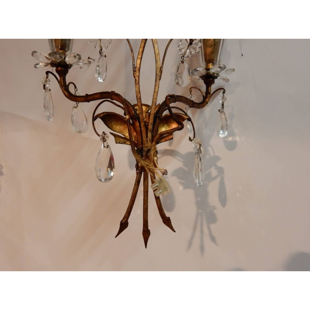 1970′ Paire d’Appliques à la Marguerite Maison Baguès | Biron 1970′ Paire d’Appliques à la Marguerite Maison Baguès
