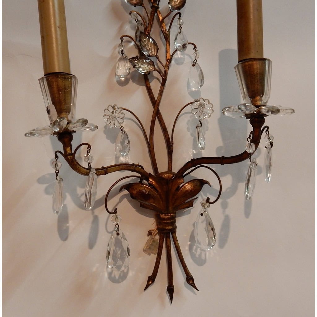 1970′ Paire d’Appliques à la Marguerite Maison Baguès | Biron 1970′ Paire d’Appliques à la Marguerite Maison Baguès