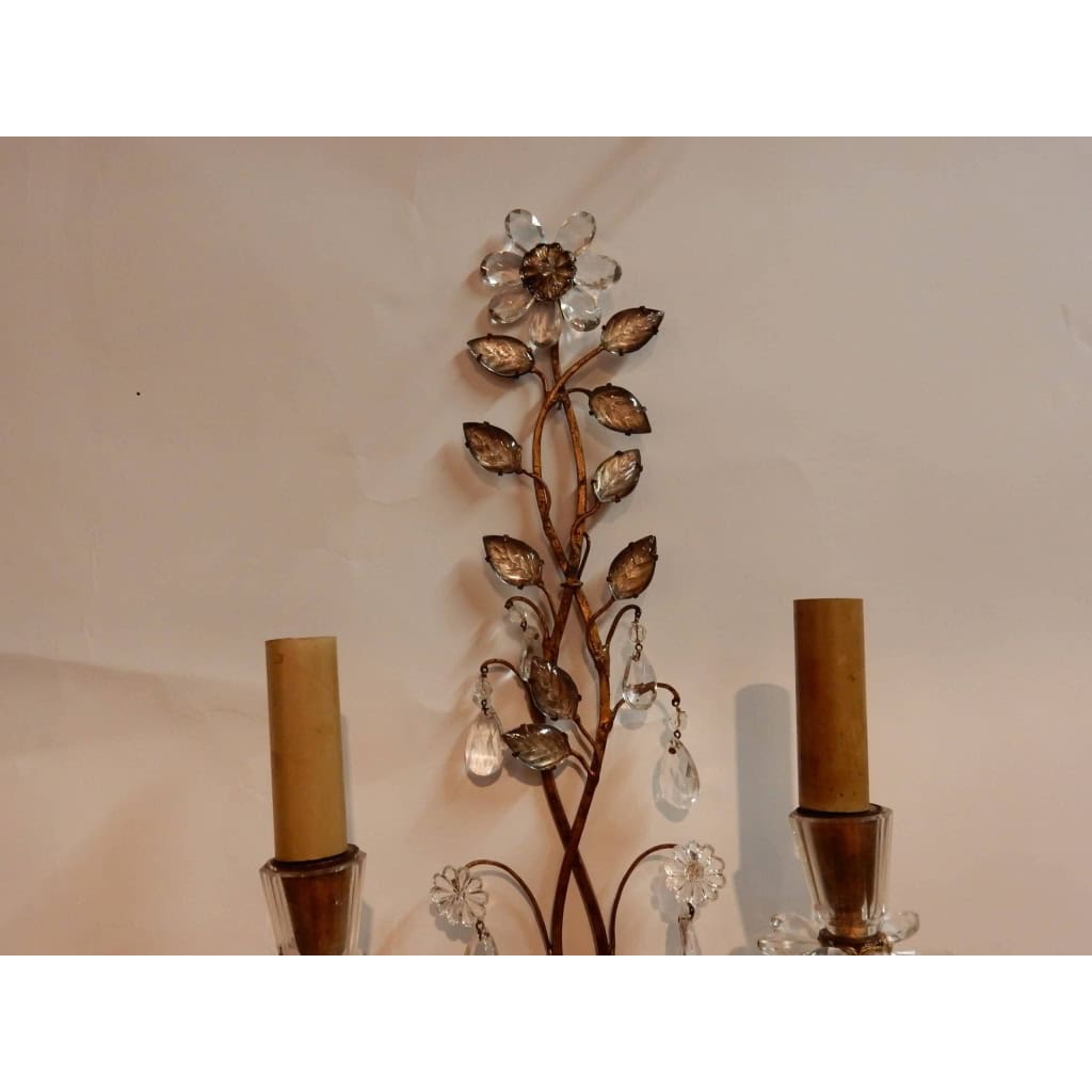 1970′ Paire d’Appliques à la Marguerite Maison Baguès | Biron 1970′ Paire d’Appliques à la Marguerite Maison Baguès