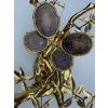 1970’ Table Basse Eclairante Au Bonzai Sur Dune De Sable En bronze doré Isabelle Faure Ou Duval Brasseur Avec Papillon Ailes En Agate 29