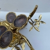 1970’ Table Basse Eclairante Au Bonzai Sur Dune De Sable En bronze doré Isabelle Faure Ou Duval Brasseur Avec Papillon Ailes En Agate 33