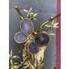 1970’ Table Basse Eclairante Au Bonzai Sur Dune De Sable En bronze doré Isabelle Faure Ou Duval Brasseur Avec Papillon Ailes En Agate 19