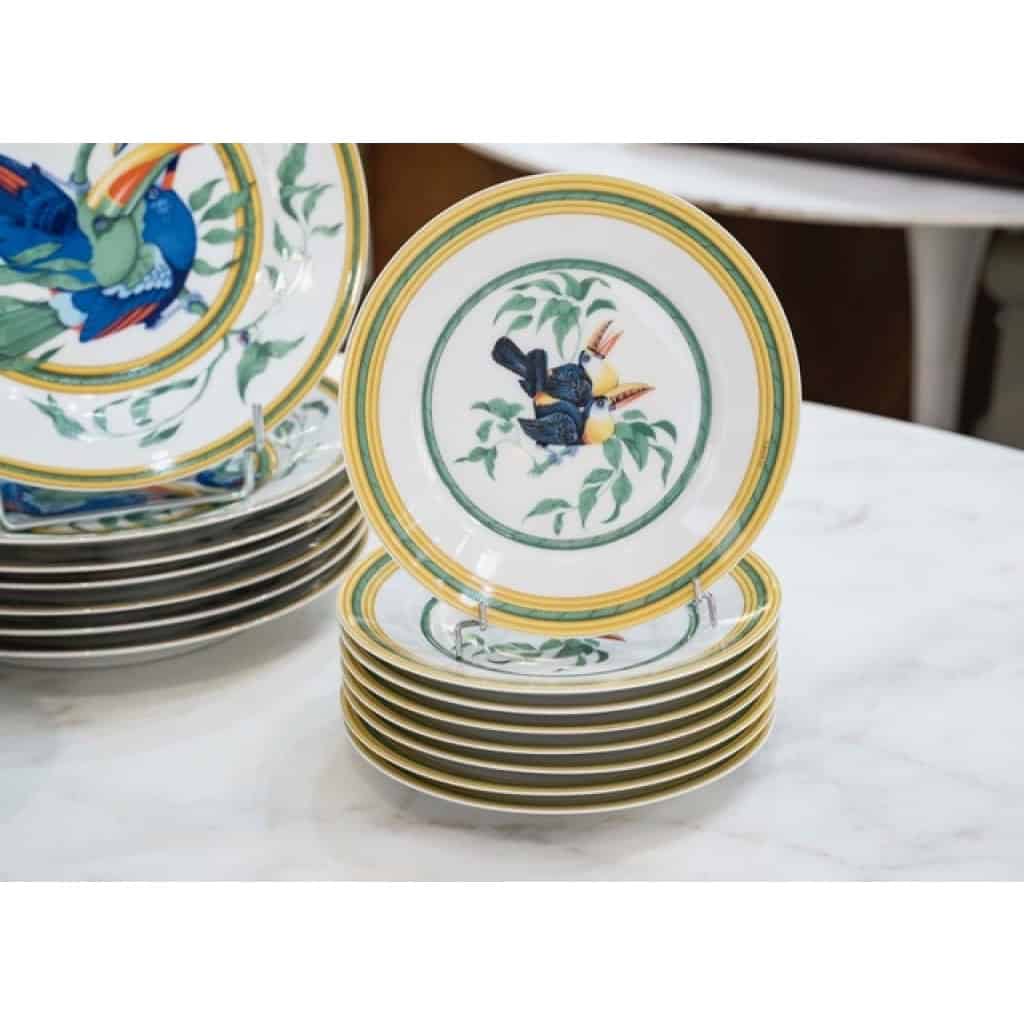 Hermès : « Les Toucans » Partie de Service | Biron Hermès : "Les Toucans" Partie de Service