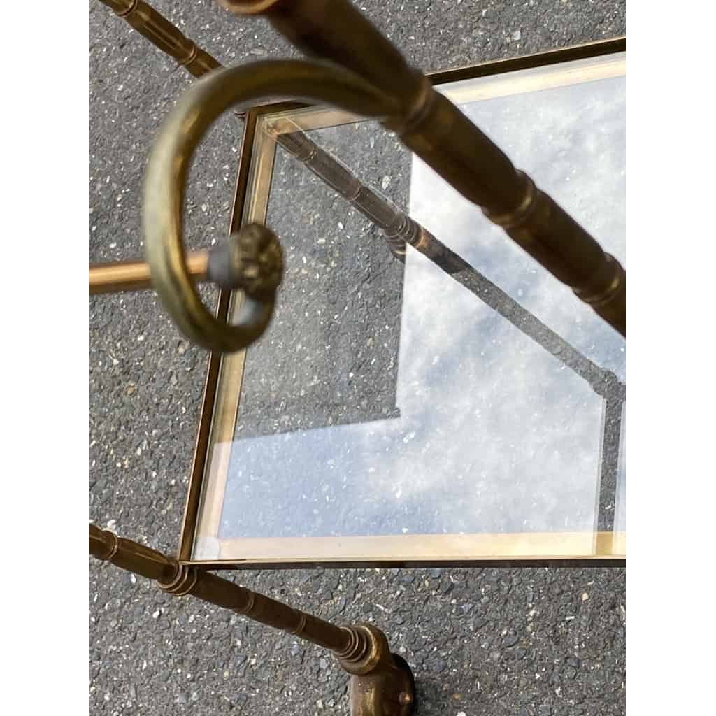 1950/70′ Desserte Roulante Maison Bagués Bronze Decor Bambou Avec Porte Serviette | Biron 1950/70′ Desserte Roulante Maison Bagués Bronze Decor Bambou Avec Porte Serviette