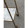 1950/70′ Desserte Roulante Maison Bagués Bronze Decor Bambou Avec Porte Serviette | Biron 1950/70′ Desserte Roulante Maison Bagués Bronze Decor Bambou Avec Porte Serviette