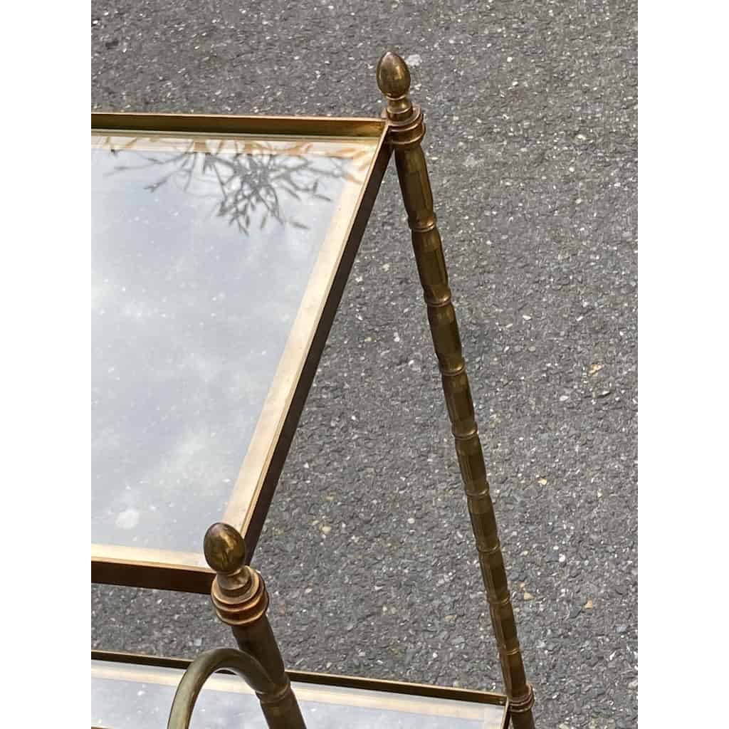 1950/70′ Desserte Roulante Maison Bagués Bronze Decor Bambou Avec Porte Serviette | Biron 1950/70′ Desserte Roulante Maison Bagués Bronze Decor Bambou Avec Porte Serviette