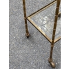 1950/70′ Desserte Roulante Maison Bagués Bronze Decor Bambou Avec Porte Serviette | Biron 1950/70′ Desserte Roulante Maison Bagués Bronze Decor Bambou Avec Porte Serviette