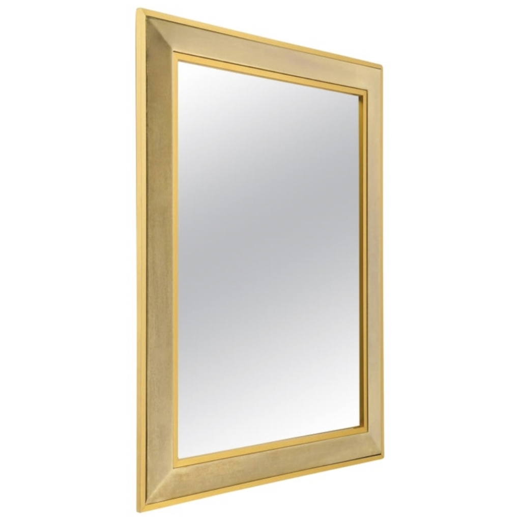 1970 Maison Roche, Miroir en laiton doré et argenté | Biron |||||