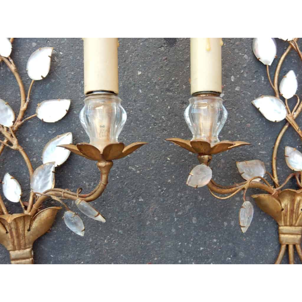 1970′ Paire d’Appliques a la Marguerite Maison Baguès | Biron 1970′ Paire d’Appliques a la Marguerite Maison Baguès