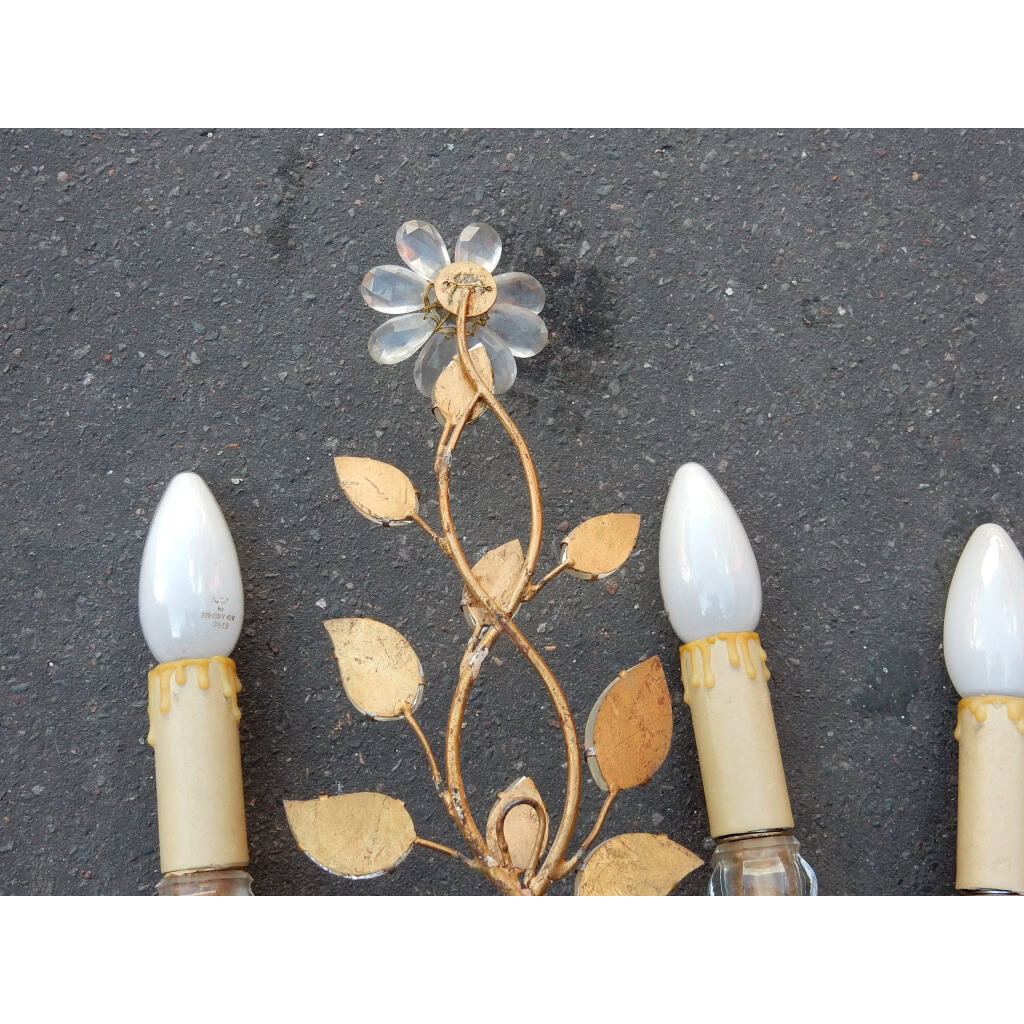 1970′ Paire d’Appliques a la Marguerite Maison Baguès | Biron 1970′ Paire d’Appliques a la Marguerite Maison Baguès