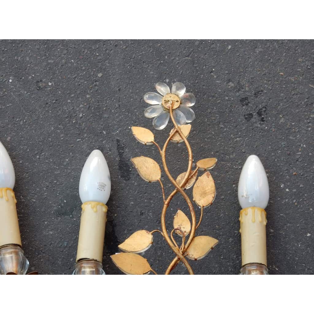 1970′ Paire d’Appliques a la Marguerite Maison Baguès | Biron 1970′ Paire d’Appliques a la Marguerite Maison Baguès
