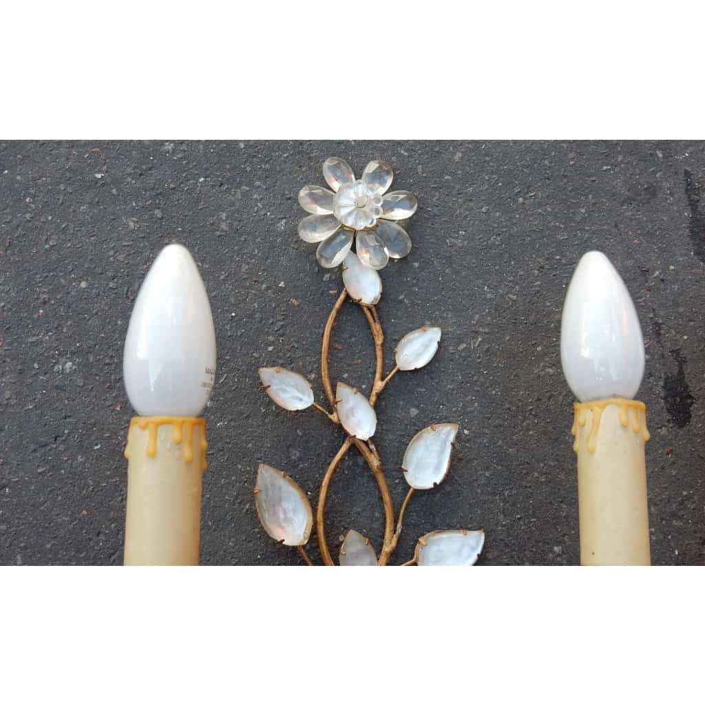 1970′ Paire d’Appliques a la Marguerite Maison Baguès | Biron 1970′ Paire d’Appliques a la Marguerite Maison Baguès