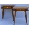 1950′ Paire De Chevets Chêne Design Forme Ovoide | Biron ||||||||||