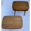 1950′ Paire De Chevets Chêne Design Forme Ovoide | Biron 1950′ Paire De Chevets Chêne Design Forme Ovoide