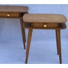 1950′ Paire De Chevets Chêne Design Forme Ovoide | Biron 1950′ Paire De Chevets Chêne Design Forme Ovoide