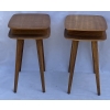 1950′ Paire De Chevets Chêne Design Forme Ovoide | Biron 1950′ Paire De Chevets Chêne Design Forme Ovoide