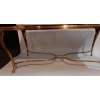 1940/50 Table Basse Plateau Laque de Chine Maison Baguès en Bronze Doré