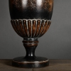 Paire de Lampes de Table Balustre en bois Noirci, XXème Siècle. | Biron Paire de Lampes de Table Balustre en bois Noirci, XXème Siècle.