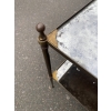 1950/70′ Paire de Tables Maison Jansen En Bronze Patiné Avec Plateaux Miroirs Vintage