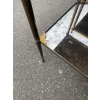 1950/70′ Paire de Tables Maison Jansen En Bronze Patiné Avec Plateaux Miroirs Vintage