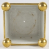 Flower box in Paris porcelain, with geometric polychrome decoration enhanced with gold, production of the second half of the XIXth century, circa 1860. | Biron Paris porcelain flower box, with geometric polychrome decoration enhanced with gold, production of the second half of the XIXth century, circa 1860.