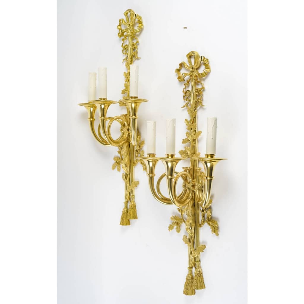 Paire d’appliques de style Louis XVI. | Biron Paire d'appliques de style Louis XVI.