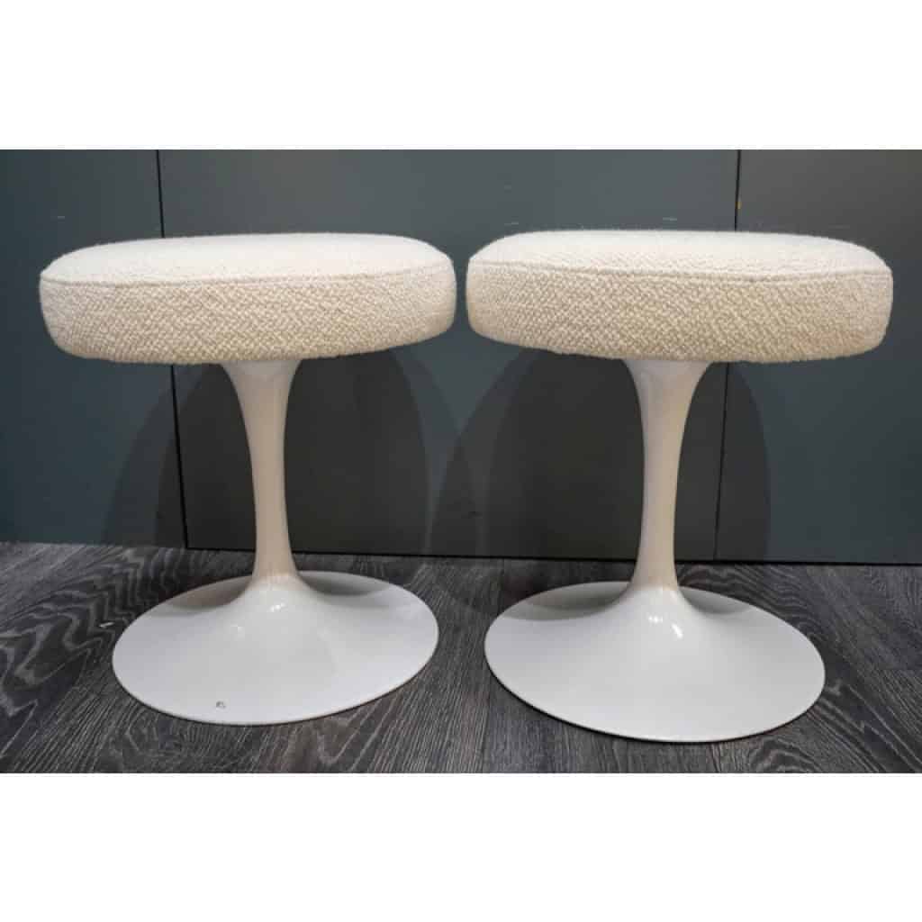 knoll -E Saarinen « Tulip » Paire de Tabourets | Biron knoll -E Saarinen "Tulip" Paire de Tabourets